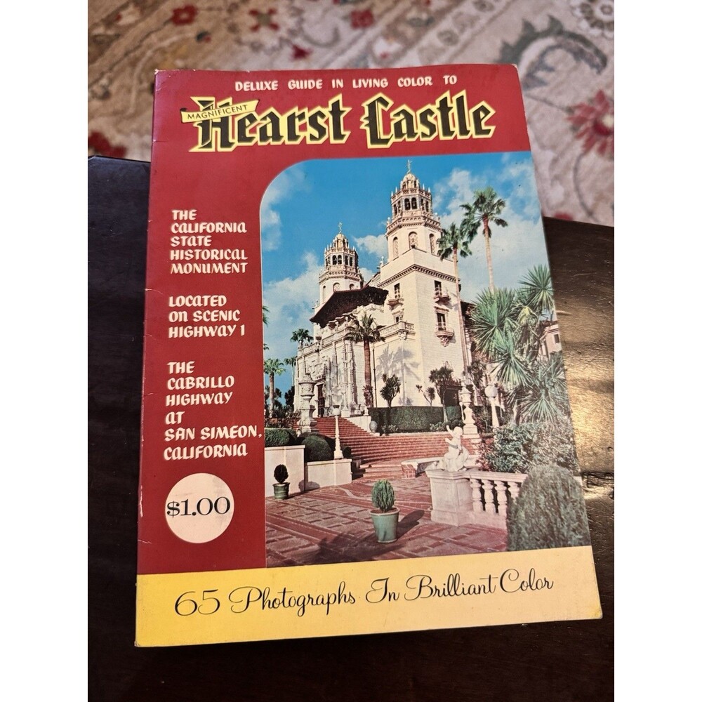1960s Hearst Castle Deluxe Living Color Pictorial Guide Vintage Travel Booklet